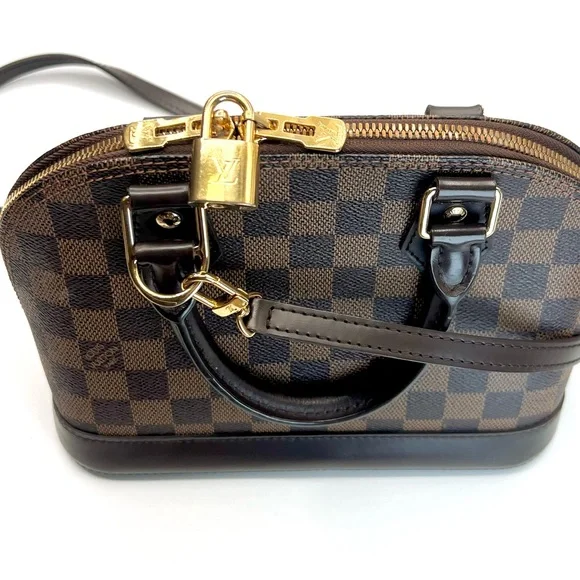 ❌❌SOLD❌❌ LOUIS VUITTON Alma BB Two-Way Satchel in Damier Ebene - Picture 4 of 15
